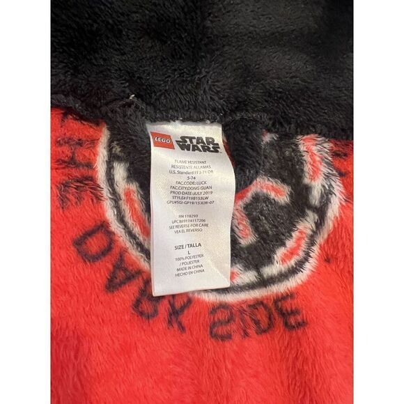 Lego Star Wars Kids Red Fleece Darth Vader Robe Red Sz L - Picture 2 of 11